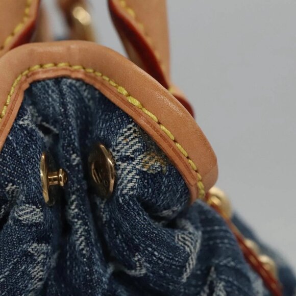 LOUIS VUITTON Monogram denim Preity Hand Bag Blue M95020 LV Auth BA268AV - Picture 4 of 16